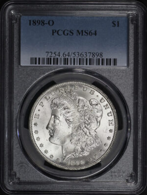 Obverse of this 1898-O Morgan Dollar PCGS MS-64