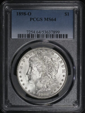 Obverse of this 1898-O Morgan Dollar PCGS MS-64