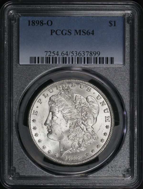 Obverse of this 1898-O Morgan Dollar PCGS MS-64
