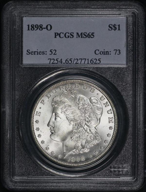 Obverse of this 1898-O Morgan Dollar PCGS MS-65