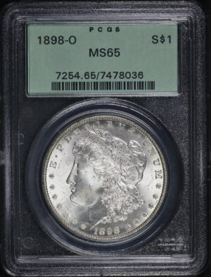 Obverse of this 1898-O Morgan Dollar PCGS MS-65
