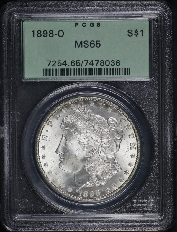 Obverse of this 1898-O Morgan Dollar PCGS MS-65
