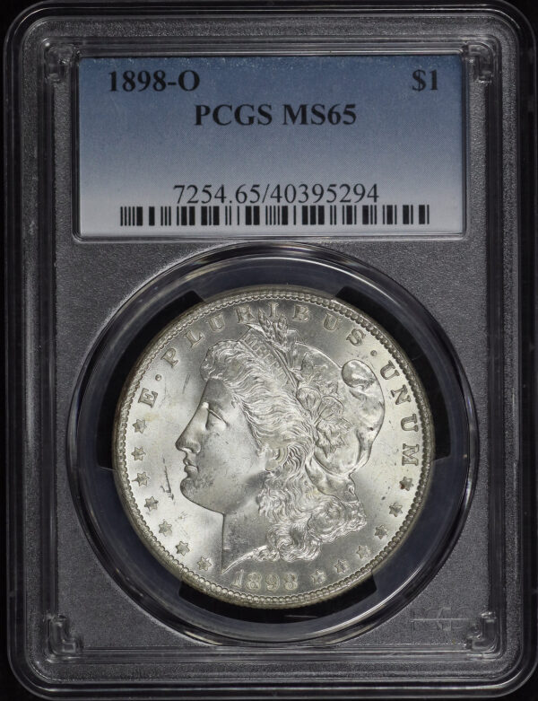 Obverse of this 1898-O Morgan Dollar PCGS MS-65