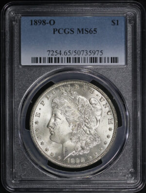 Obverse of this 1898-O Morgan Dollar PCGS MS-65