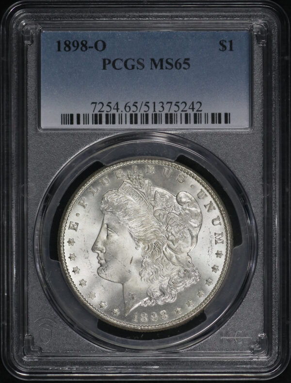 Obverse of this 1898-O Morgan Dollar PCGS MS-65