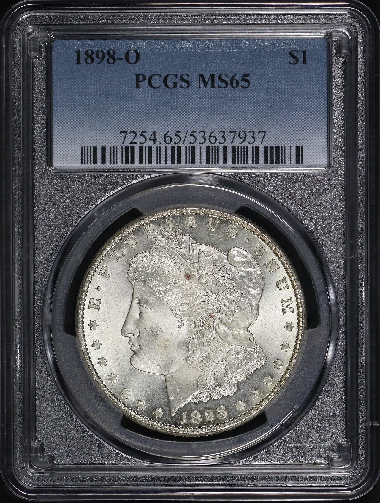 Obverse of this 1898-O Morgan Dollar PCGS MS-65