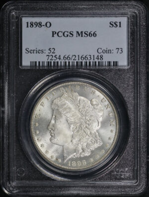 Obverse of this 1898-O Morgan Dollar PCGS MS-66