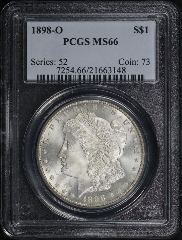 Obverse of this 1898-O Morgan Dollar PCGS MS-66