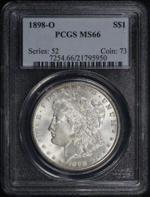 Obverse of this 1898-O Morgan Dollar PCGS MS-66