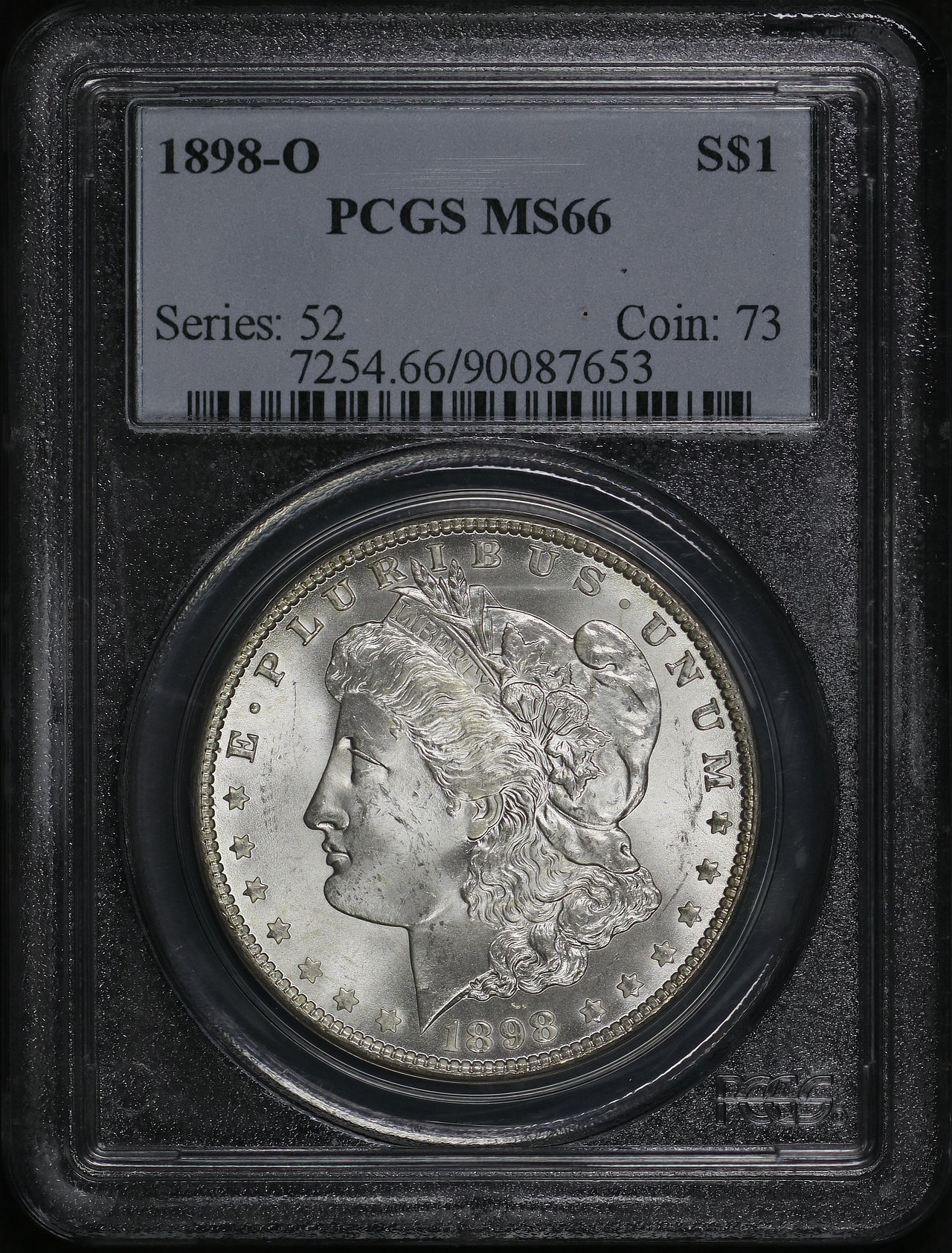 Obverse of this 1898-O Morgan Dollar PCGS MS-66