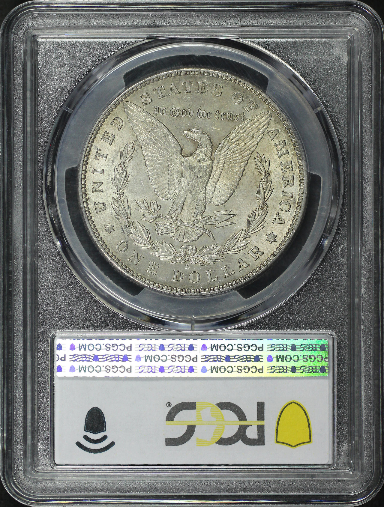 Reverse of this 1898-S Morgan Dollar PCGS AU-58