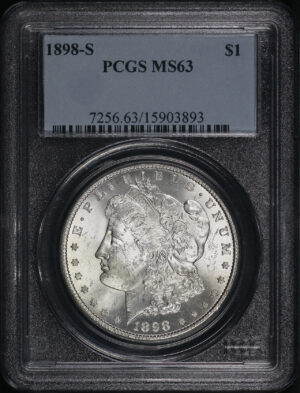 Obverse of this 1898-S Morgan Dollar PCGS MS-63