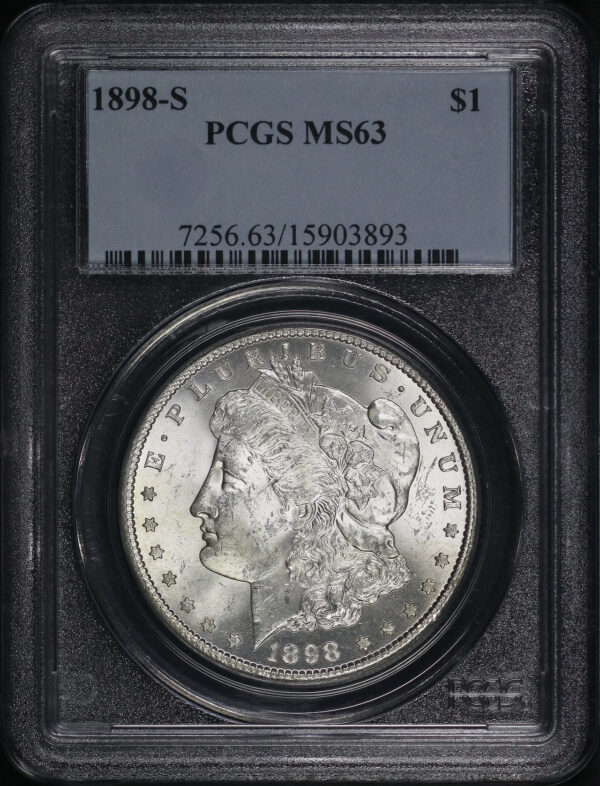 Obverse of this 1898-S Morgan Dollar PCGS MS-63