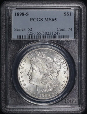 Obverse of this 1898-S Morgan Dollar PCGS MS-65