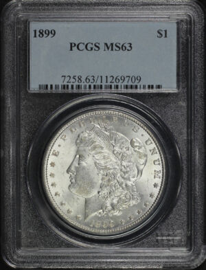 Obverse of this 1899 Morgan Dollar PCGS MS-63