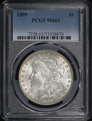 Obverse of this 1899 Morgan Dollar PCGS MS-63
