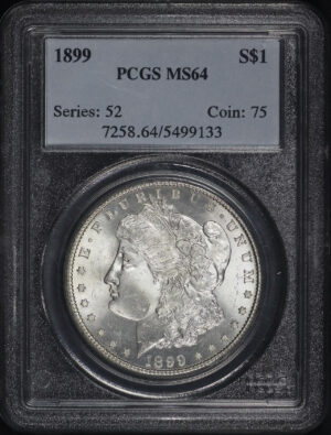 Obverse of this 1899 Morgan Dollar PCGS MS-64