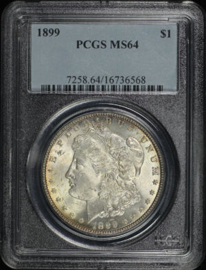 Obverse of this 1899 Morgan Dollar PCGS MS-64