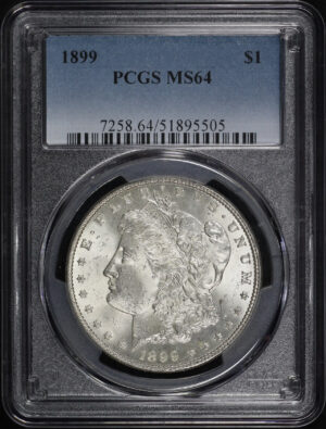 Obverse of this 1899 Morgan Dollar PCGS MS-64