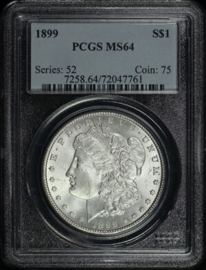 Obverse of this 1899 Morgan Dollar PCGS MS-64