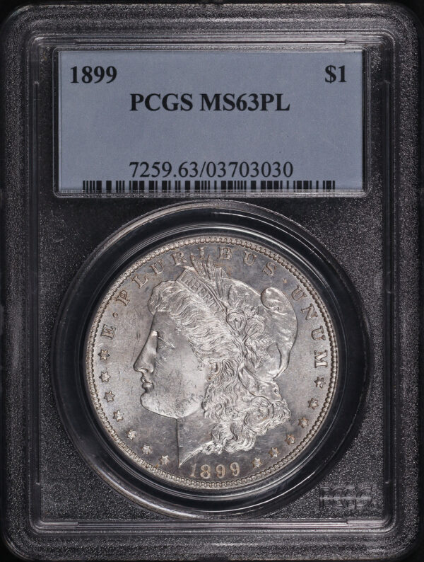 Obverse of this 1899 Morgan Dollar PCGS MS-63 PL