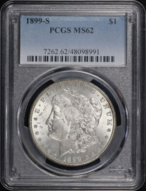 Obverse of this 1899-S Morgan Dollar PCGS MS-62