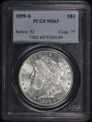 Obverse of this 1899-S Morgan Dollar PCGS MS-63