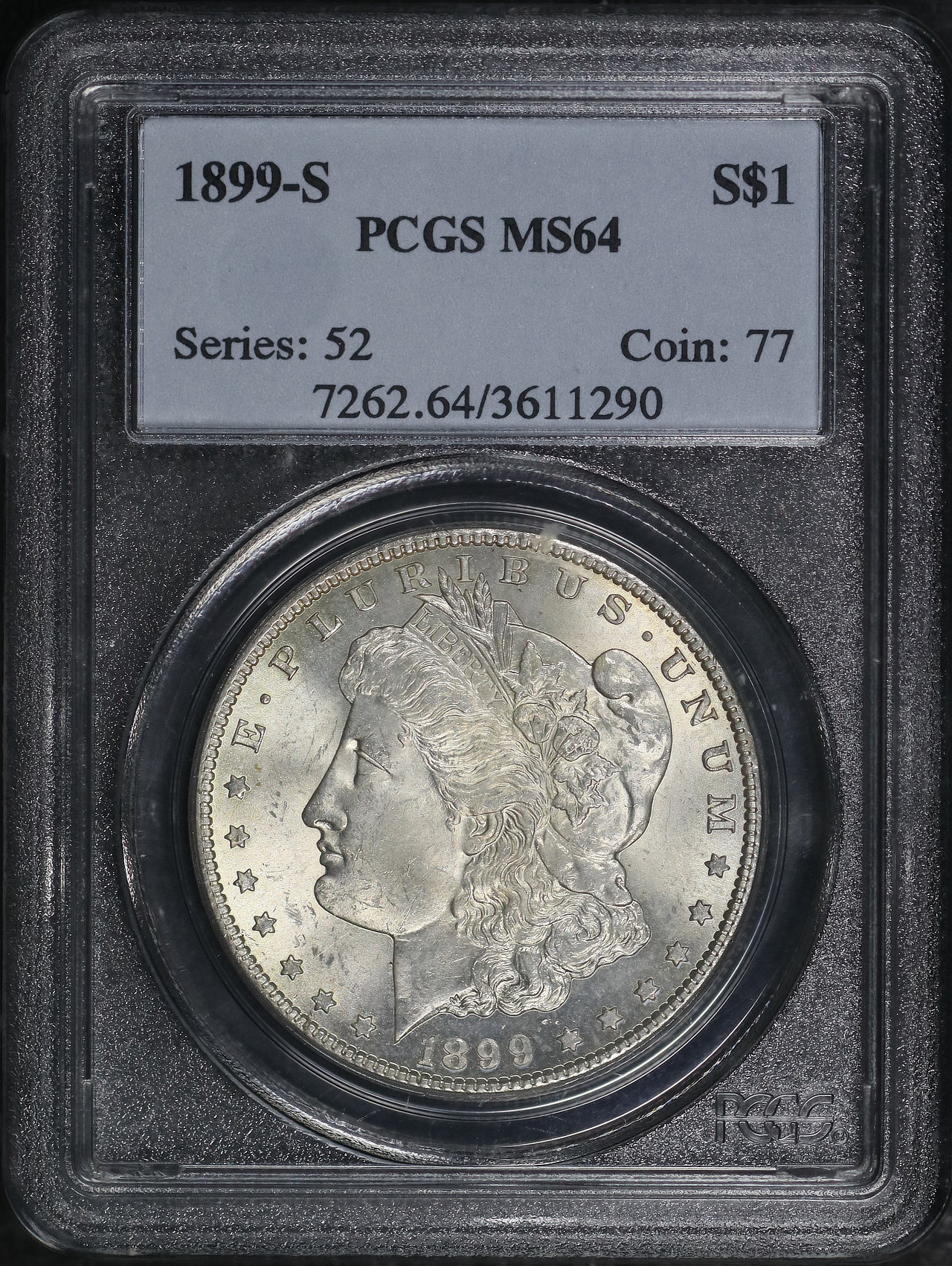 Obverse of this 1899-S Morgan Dollar PCGS MS-64