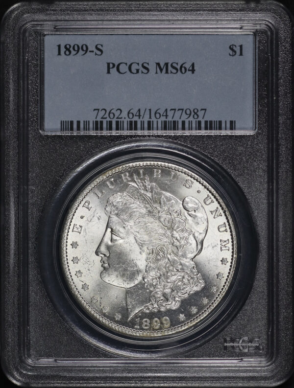 Obverse of this 1899-S Morgan Dollar PCGS MS-64