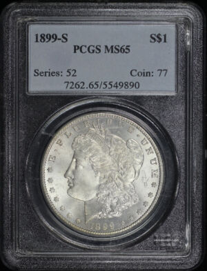Obverse of this 1899-S Morgan Dollar PCGS MS-65