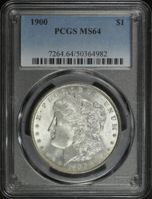 Obverse of this 1900 Morgan Dollar PCGS MS-64