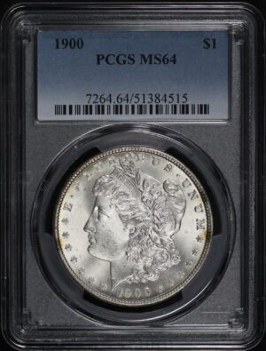 Obverse of this 1900 Morgan Dollar PCGS MS-64