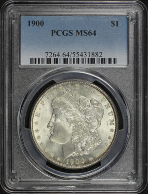 Obverse of this 1900 Morgan Dollar PCGS MS-64