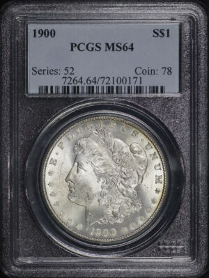 Obverse of this 1900 Morgan Dollar PCGS MS-64