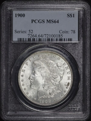 Obverse of this 1900 Morgan Dollar PCGS MS-64