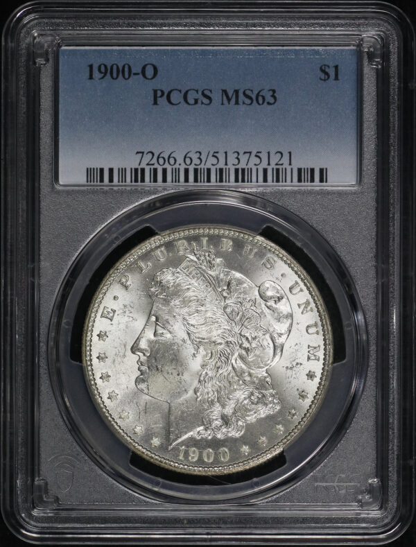 Obverse of this 1900-O Morgan Dollar PCGS MS-63
