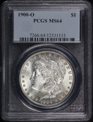 Obverse of this 1900-O Morgan Dollar PCGS MS-64 – Dark Blue & Violet Hue Rim Toning