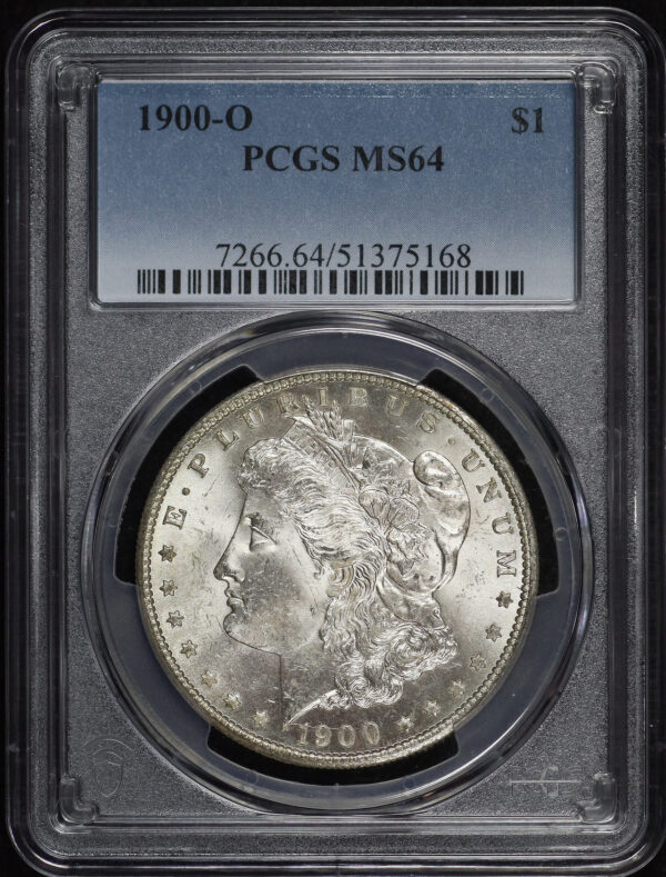 Obverse of this 1900-O Morgan Dollar PCGS MS-64