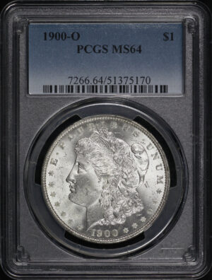 Obverse of this 1900-O Morgan Dollar PCGS MS-64