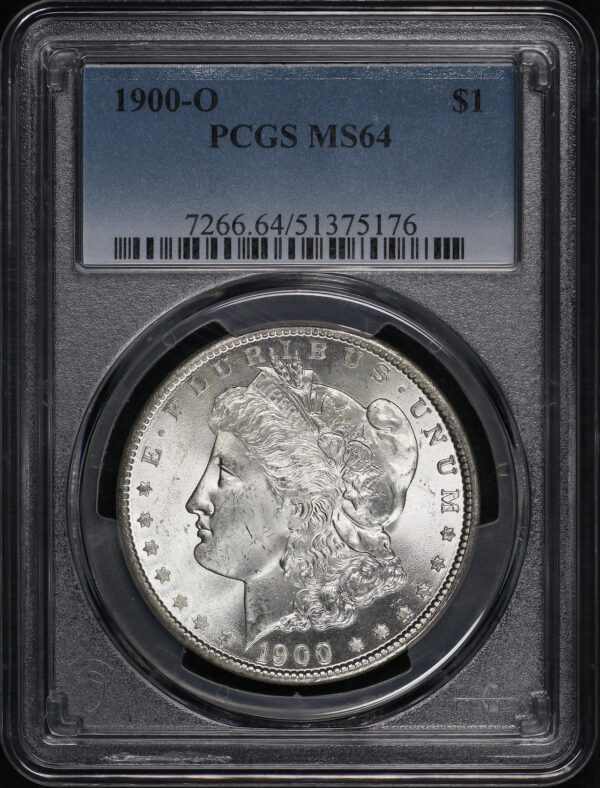 Obverse of this 1900-O Morgan Dollar PCGS MS-64