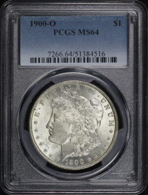 Obverse of this 1900-O Morgan Dollar PCGS MS-64