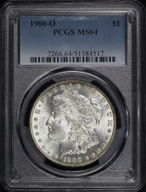 Obverse of this 1900-O Morgan Dollar PCGS MS-64