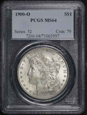 Obverse of this 1900-O Morgan Dollar PCGS MS-64