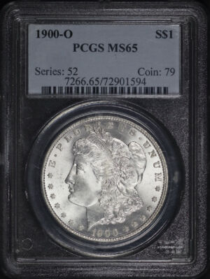 Obverse of this 1900-O Morgan Dollar PCGS MS-65
