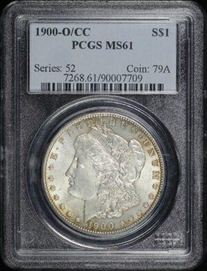 Obverse of this 1900-O/CC Morgan Dollar PCGS MS-61