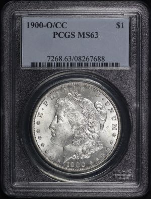 Obverse of this 1900-O/CC Morgan Dollar PCGS MS-63