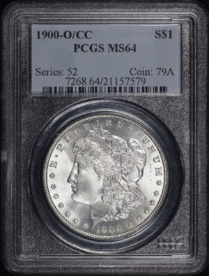 Obverse of this 1900-O/CC Morgan Dollar PCGS MS-64