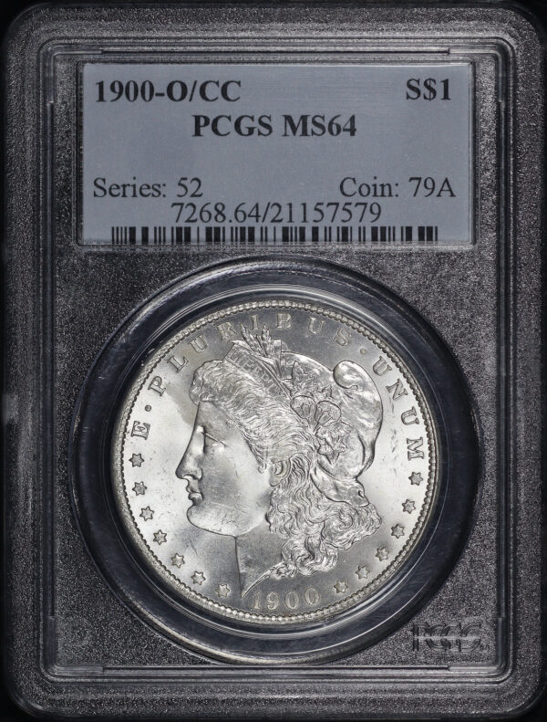 Obverse of this 1900-O/CC Morgan Dollar PCGS MS-64