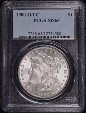 Obverse of this 1900-O/CC Morgan Dollar PCGS MS-65