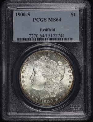 Obverse of this 1900-S Morgan Dollar PCGS MS-64 Redfield Hoard
